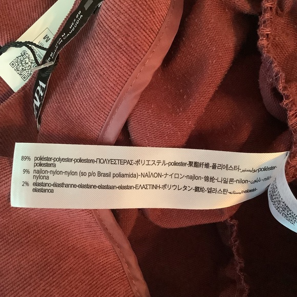 Zara Skirt Dark Pink Size M New - Picture 11 of 16